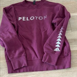 adidas Maroon Crewneck Sweatshirt with Peloton Logo